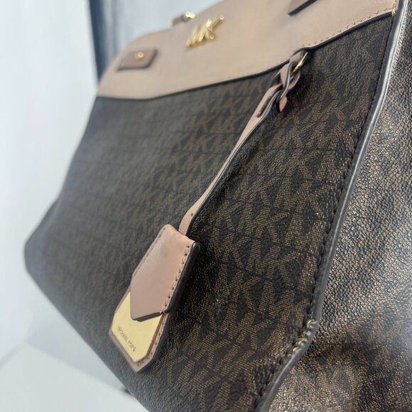 Michael Kors Reagan Large Satchel Signature Brown - Picture 10 of 16